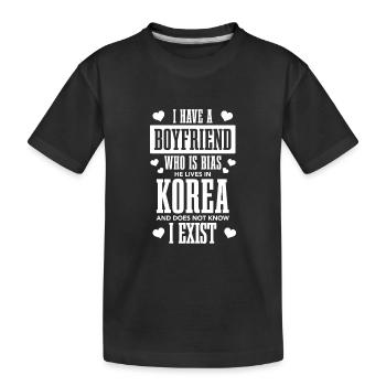 K-Pop Fan Gift Korean Pop Music - Kids' Premium Organic T-Shirt - black - Front
