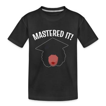 Master Studium Abschlussfeier - Kinder Premium Bio T-Shirt - Schwarz - Vorne