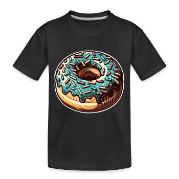 Donut - Kinder Premium Bio T-Shirt - Schwarz - Vorne