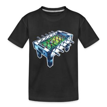 Tischkicker Tischfußball - Kinder Premium Bio T-Shirt - Schwarz - Vorne