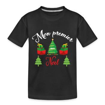 Mon Premier Noel 2023 - T-shirt bio Premium Enfant - noir - Devant