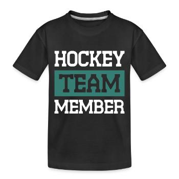 Hockey Team - Kids' Premium Organic T-Shirt - black - Front