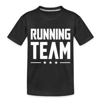 Équipe de course à pied - T-shirt bio Premium Enfant - noir - Devant