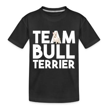 Dog Bull Terrier - Kids' Premium Organic T-Shirt - black - Front