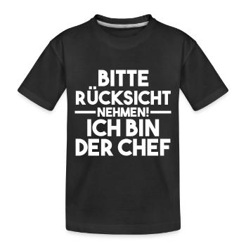 Arbeit Kollegen Büro Teamleiter Führungskraft Chef - Kinder Premium Bio T-Shirt - Schwarz - Vorne