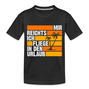 Sommerurlaub Urlauber Urlaub - Kinder Premium Bio T-Shirt - Schwarz - Vorne