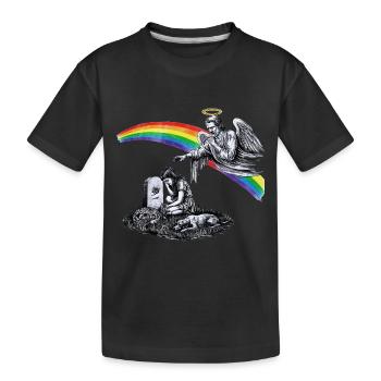 Papa disparu en deuil - T-shirt bio Premium Enfant - noir - Devant