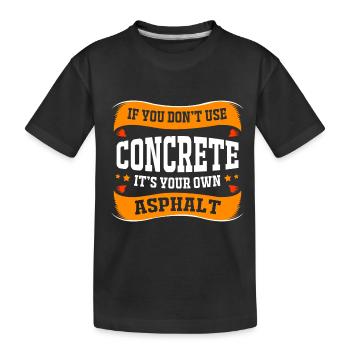 Construction worker construction site - Kids' Premium Organic T-Shirt - black - Front
