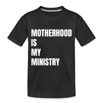 La maternité est mon ministère - T-shirt bio Premium Enfant - noir - Devant