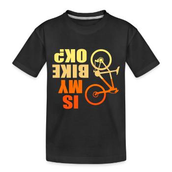 Mountain biking Mountain biking Mountain bikers - Kids' Premium Organic T-Shirt - black - Front