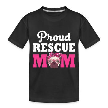 Hund Rettung Tierrechte Tierrettung Tierheim - Kinder Premium Bio T-Shirt - Schwarz - Vorne