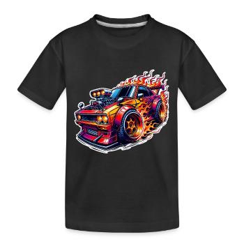 Voiture de sport tuning voiture - T-shirt bio Premium Enfant - noir - Devant