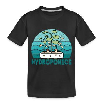Culture hydroponique - T-shirt bio Premium Enfant - noir - Devant