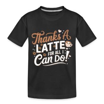 Le café rend tout meilleur – barista - T-shirt bio Premium Enfant - noir - Devant
