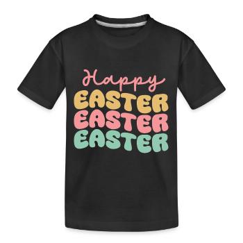 Joyeuses Pâques - T-shirt bio Premium Enfant - noir - Devant