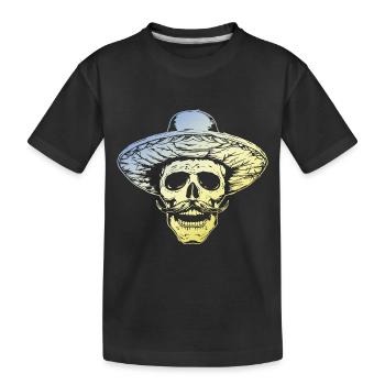 Crâne mexicain - T-shirt bio Premium Enfant - noir - Devant