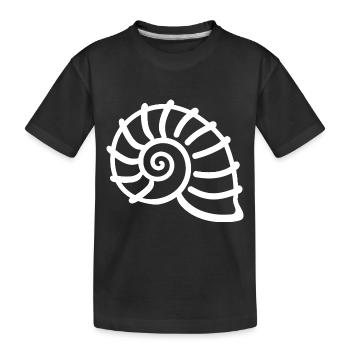shell - Kids' Premium Organic T-Shirt - black - Front