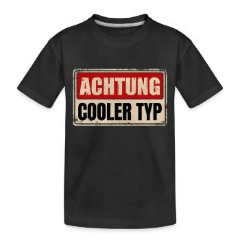 COOLER TYP - Kinder Premium Bio T-Shirt - Schwarz - Vorne
