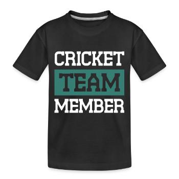 Cricket Team - Kinder Premium Bio T-Shirt - Schwarz - Vorne
