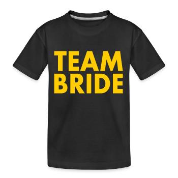 Team bride - Kinder Premium Bio T-Shirt - Schwarz - Vorne