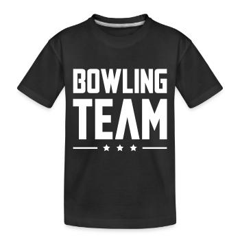 Bowling Team - Kids' Premium Organic T-Shirt - black - Front