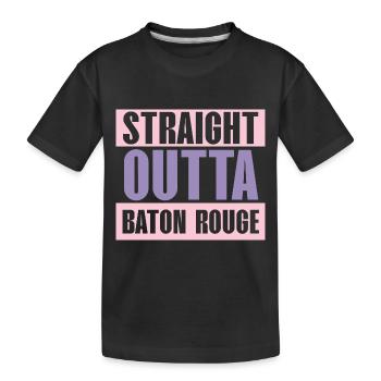 Straight Outta Baton Rouge Baton Baton Twirling - T-shirt bio Premium Enfant - noir - Devant