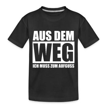 Wellness Saunagänger Saunieren Saunierer Sauna - Kinder Premium Bio T-Shirt - Schwarz - Vorne