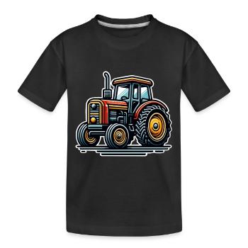 Traktor - Kinder Premium Bio T-Shirt - Schwarz - Vorne