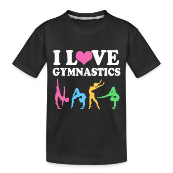 Gymnasts Athletics Gymnastics - Kids' Premium Organic T-Shirt - black - Front