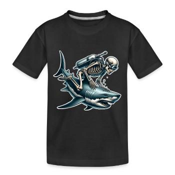 Tauchen Taucher - Kinder Premium Bio T-Shirt - Schwarz - Vorne