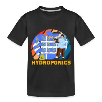 Culture hydroponique - T-shirt bio Premium Enfant - noir - Devant