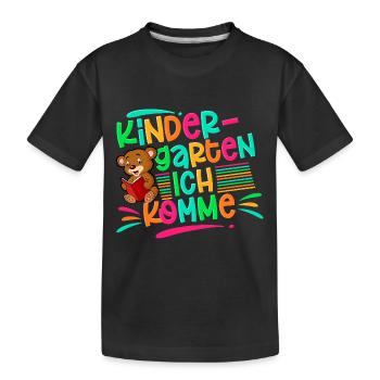 Kindergarten Ich Komme - Kinder Premium Bio T-Shirt - Schwarz - Vorne