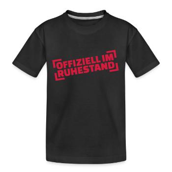 Rentner - Kinder Premium Bio T-Shirt - Schwarz - Vorne