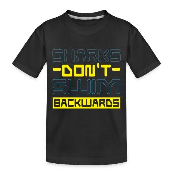 Haie schwimmen nicht rückwärts Hai Meeresbiologie - Kinder Premium Bio T-Shirt - Schwarz - Vorne