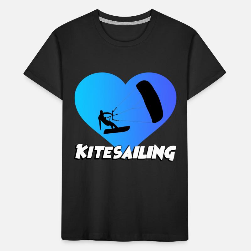 Kitesegeln Kinder Premium Bio T-Shirt