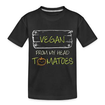 tomates végétaliennes - T-shirt bio Premium Enfant - noir - Devant