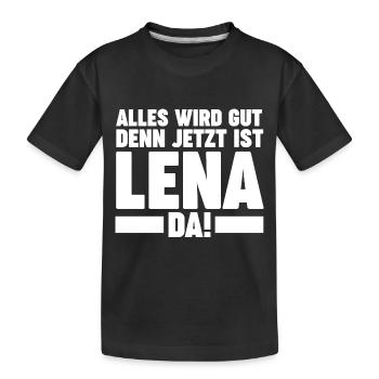 Lena - Kinder Premium Bio T-Shirt - Schwarz - Vorne
