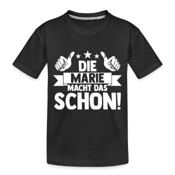 Marie - Kinder Premium Bio T-Shirt - Schwarz - Vorne