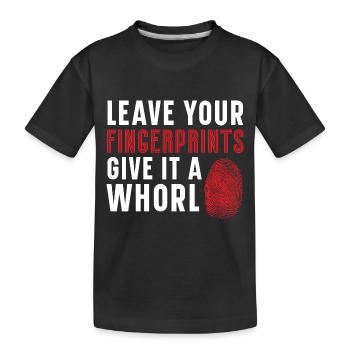 Laissez vos empreintes digitales Laissez un - T-shirt bio Premium Enfant - noir - Devant