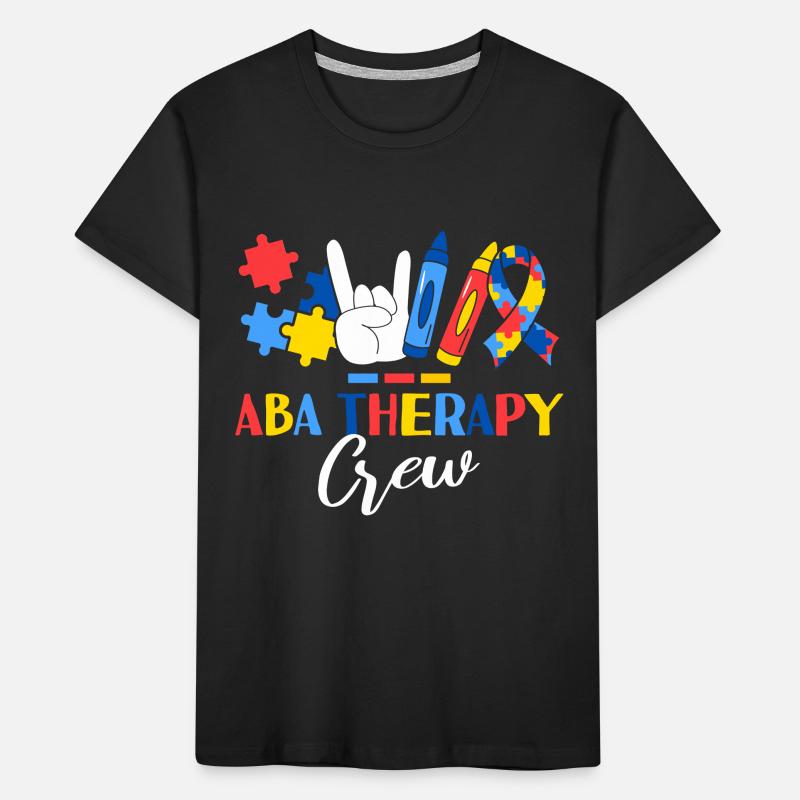 ABA Therapy Crew Applied Behavior Analysis Therapy Kinder Premium Bio T-Shirt
