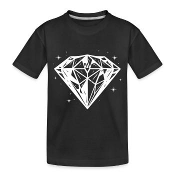 Silhouette de symbole de bijou de diamant - T-shirt bio Premium Enfant - noir - Devant