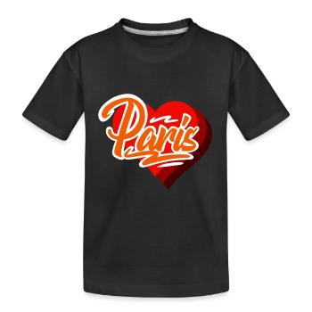 Paris - Kids' Premium Organic T-Shirt - black - Front