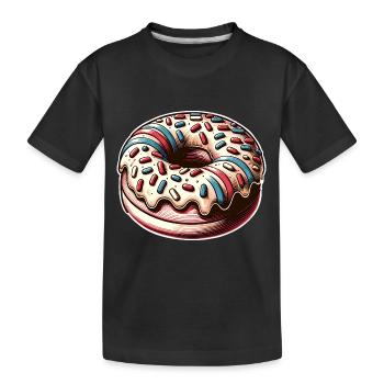 Donut - Kinder Premium Bio T-Shirt - Schwarz - Vorne