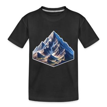 Montagne - T-shirt bio Premium Enfant - noir - Devant