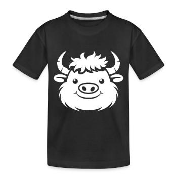 Buffalo - Kids' Premium Organic T-Shirt - black - Front