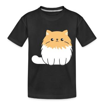 Persian cat - Kids' Premium Organic T-Shirt - black - Front