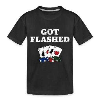 Got Flashed Card Games Casino Card Player - T-shirt bio Premium Enfant - noir - Devant