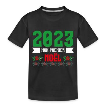 Mon Premier Noel 2023 - T-shirt bio Premium Enfant - noir - Devant