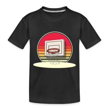 Basketball Basketballer - Kinder Premium Bio T-Shirt - Schwarz - Vorne