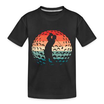 Golf Golfer - Kinder Premium Bio T-Shirt - Schwarz - Vorne